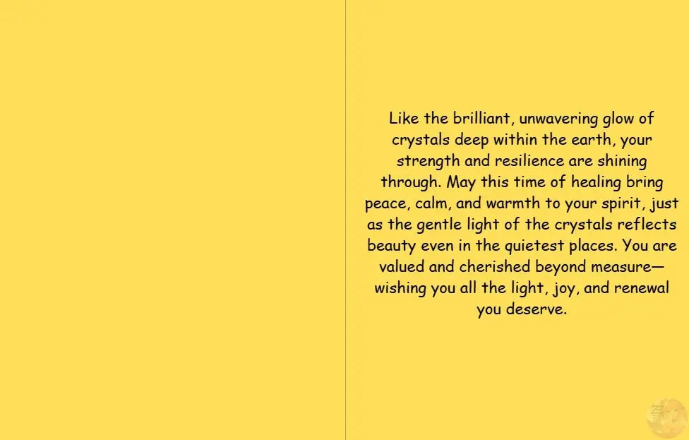 Anime Get Well Card - Crystal Light Design - Healing Energy Recovery Card - Goddess Kiss Boutique