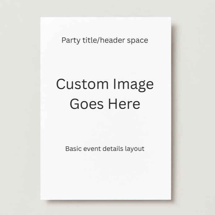 Custom Anime Birthday Invitations - 50 Pack for $50 with Upload or Custom Design