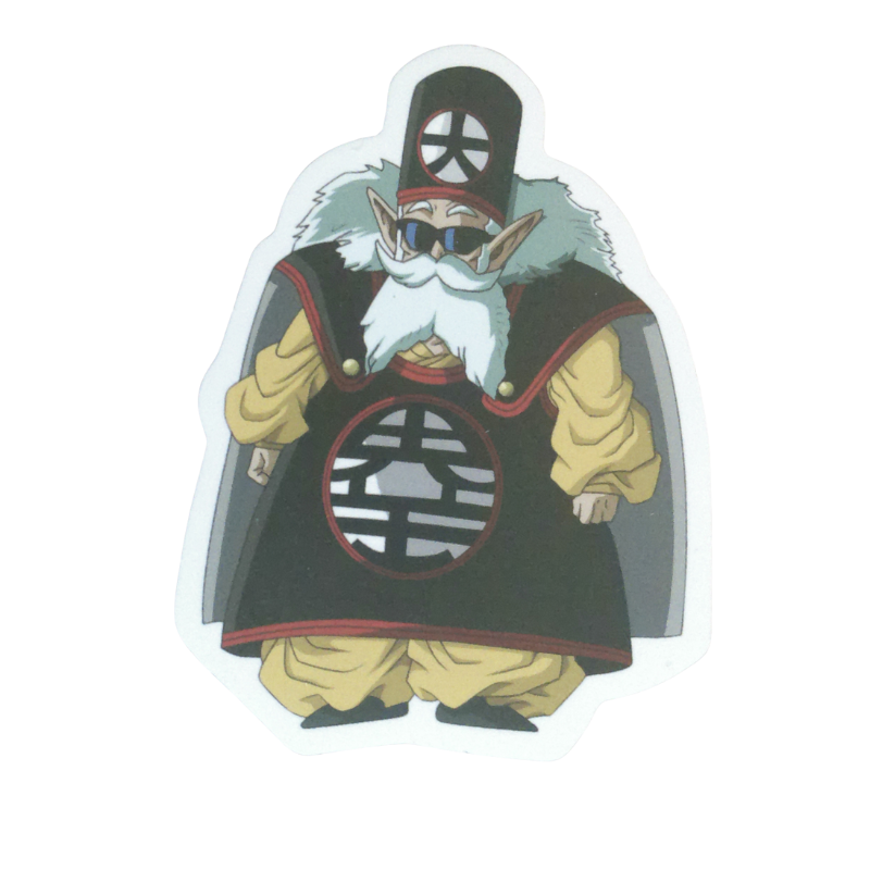 Collection of 74 Dragon Ball and Dragon Ball Z anime character stickers featuring iconic characters like Goku, Vegeta, Piccolo, Gohan, and other beloved fighters from both classic Dragon Ball and Dragon Ball Z series, available as individual $1 vinyl stickers
