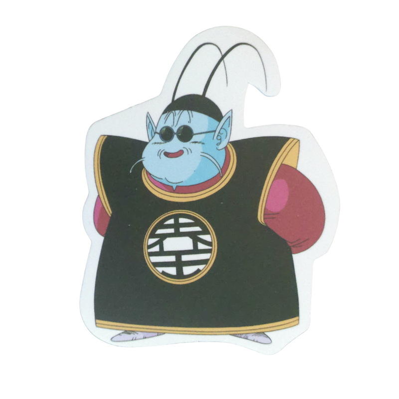 Collection of 74 Dragon Ball and Dragon Ball Z anime character stickers featuring iconic characters like Goku, Vegeta, Piccolo, Gohan, and other beloved fighters from both classic Dragon Ball and Dragon Ball Z series, available as individual $1 vinyl stickers