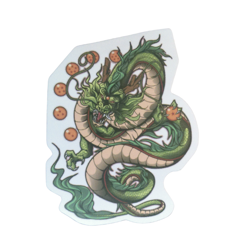 Collection of 74 Dragon Ball and Dragon Ball Z anime character stickers featuring iconic characters like Goku, Vegeta, Piccolo, Gohan, and other beloved fighters from both classic Dragon Ball and Dragon Ball Z series, available as individual $1 vinyl stickers