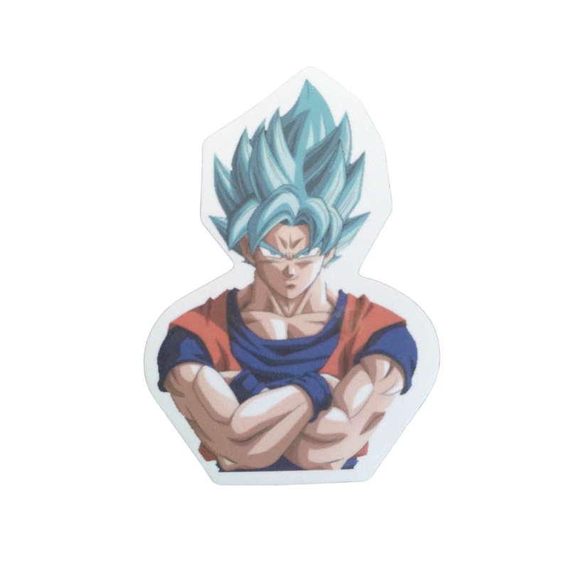Collection of 74 Dragon Ball and Dragon Ball Z anime character stickers featuring iconic characters like Goku, Vegeta, Piccolo, Gohan, and other beloved fighters from both classic Dragon Ball and Dragon Ball Z series, available as individual $1 vinyl stickers