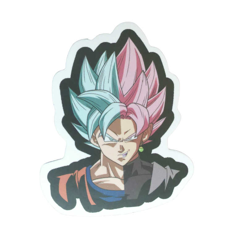 Collection of 74 Dragon Ball and Dragon Ball Z anime character stickers featuring iconic characters like Goku, Vegeta, Piccolo, Gohan, and other beloved fighters from both classic Dragon Ball and Dragon Ball Z series, available as individual $1 vinyl stickers