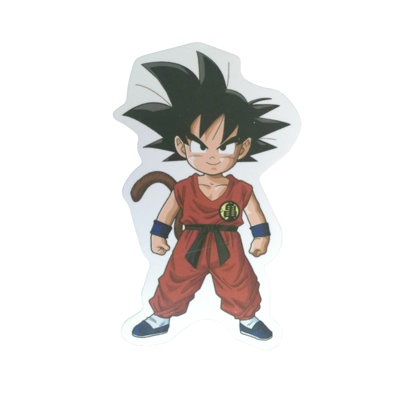 Collection of 74 Dragon Ball and Dragon Ball Z anime character stickers featuring iconic characters like Goku, Vegeta, Piccolo, Gohan, and other beloved fighters from both classic Dragon Ball and Dragon Ball Z series, available as individual $1 vinyl stickers