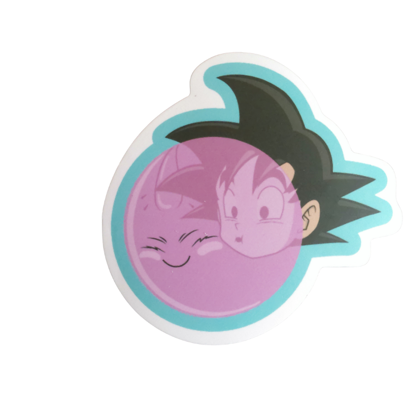 Collection of 74 Dragon Ball and Dragon Ball Z anime character stickers featuring iconic characters like Goku, Vegeta, Piccolo, Gohan, and other beloved fighters from both classic Dragon Ball and Dragon Ball Z series, available as individual $1 vinyl stickers