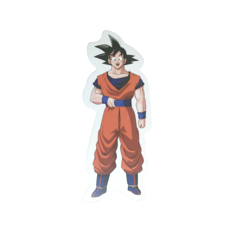 Collection of 74 Dragon Ball and Dragon Ball Z anime character stickers featuring iconic characters like Goku, Vegeta, Piccolo, Gohan, and other beloved fighters from both classic Dragon Ball and Dragon Ball Z series, available as individual $1 vinyl stickers