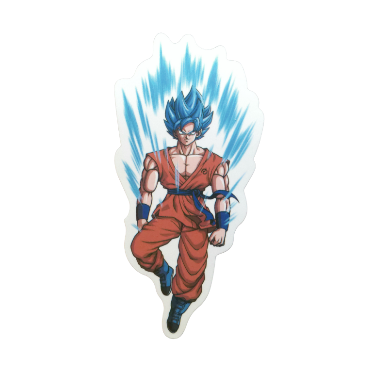 Collection of 74 Dragon Ball and Dragon Ball Z anime character stickers featuring iconic characters like Goku, Vegeta, Piccolo, Gohan, and other beloved fighters from both classic Dragon Ball and Dragon Ball Z series, available as individual $1 vinyl stickers