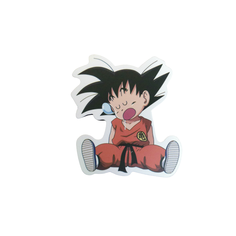 Collection of 74 Dragon Ball and Dragon Ball Z anime character stickers featuring iconic characters like Goku, Vegeta, Piccolo, Gohan, and other beloved fighters from both classic Dragon Ball and Dragon Ball Z series, available as individual $1 vinyl stickers