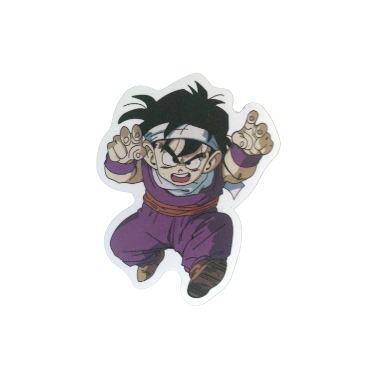 Collection of 74 Dragon Ball and Dragon Ball Z anime character stickers featuring iconic characters like Goku, Vegeta, Piccolo, Gohan, and other beloved fighters from both classic Dragon Ball and Dragon Ball Z series, available as individual $1 vinyl stickers