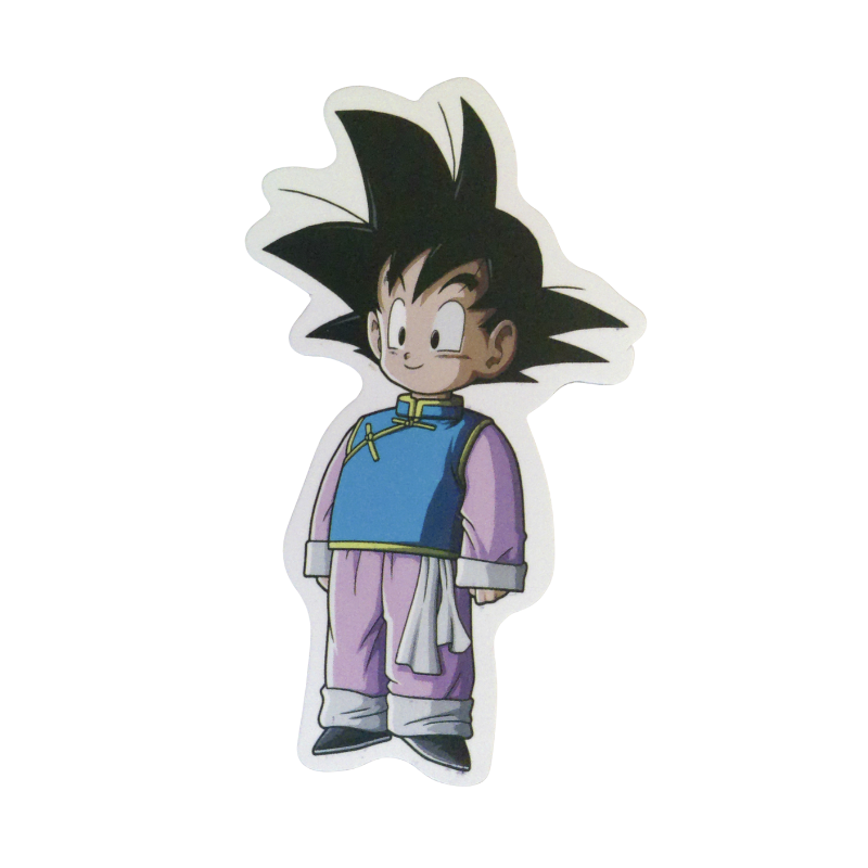 Collection of 74 Dragon Ball and Dragon Ball Z anime character stickers featuring iconic characters like Goku, Vegeta, Piccolo, Gohan, and other beloved fighters from both classic Dragon Ball and Dragon Ball Z series, available as individual $1 vinyl stickers