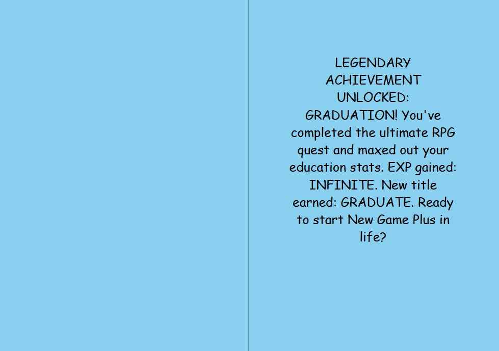 Anime Graduation Card - Gaming Otaku Achievement Unlocked - Gamer Graduation Card