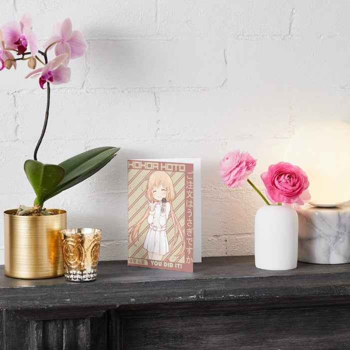 Is the Order a Rabbit? Kokoa Hoto Celebration Card - "You Did It!"