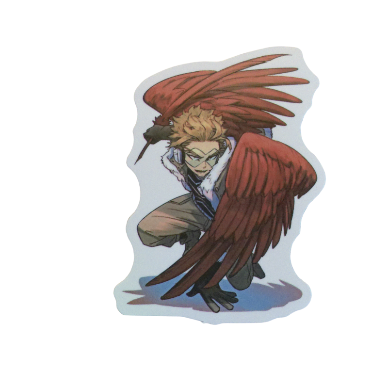 Collection of 100 My Hero Academia anime character stickers featuring popular heroes like Deku, Bakugo, Todoroki, All Might, and other beloved MHA characters, available as individual $1 vinyl stickers