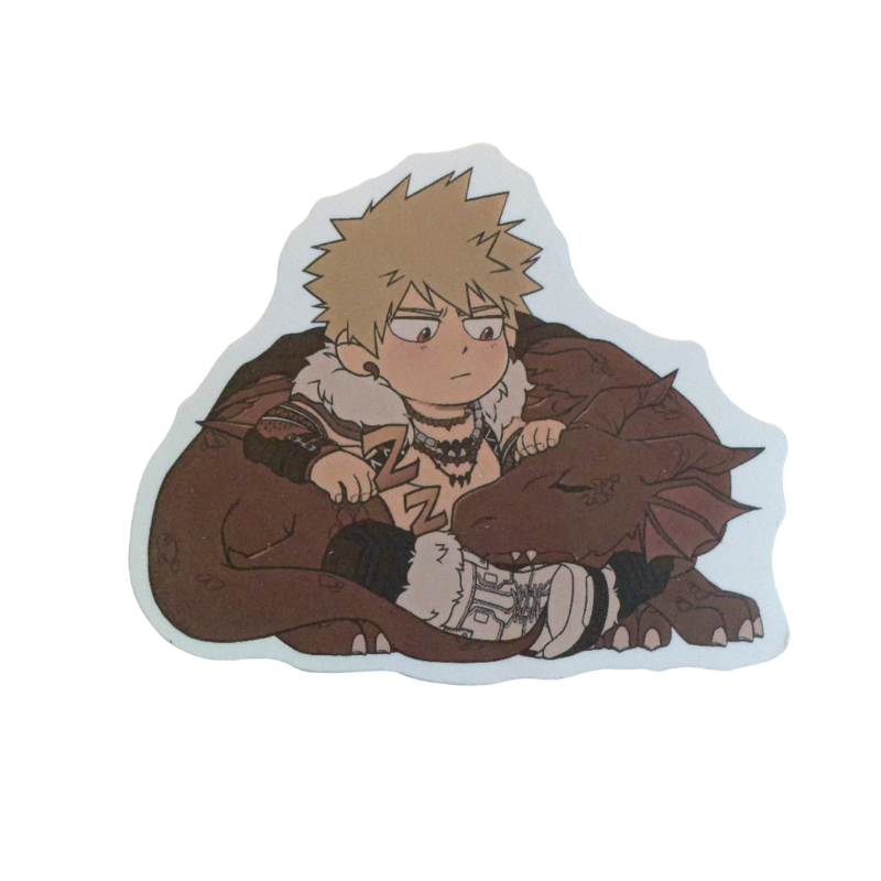 Collection of 100 My Hero Academia anime character stickers featuring popular heroes like Deku, Bakugo, Todoroki, All Might, and other beloved MHA characters, available as individual $1 vinyl stickers