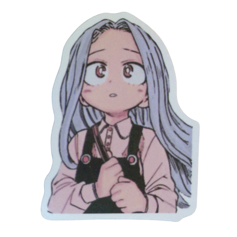 Collection of 100 My Hero Academia anime character stickers featuring popular heroes like Deku, Bakugo, Todoroki, All Might, and other beloved MHA characters, available as individual $1 vinyl stickers