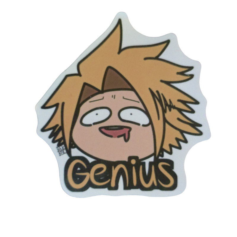 Collection of 100 My Hero Academia anime character stickers featuring popular heroes like Deku, Bakugo, Todoroki, All Might, and other beloved MHA characters, available as individual $1 vinyl stickers