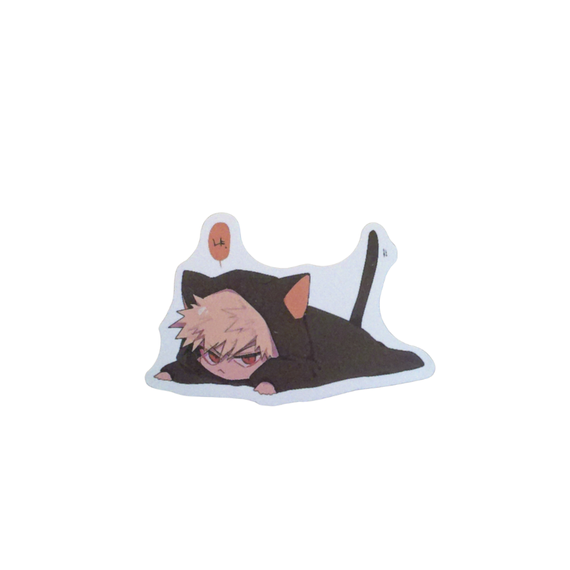 Collection of 100 My Hero Academia anime character stickers featuring popular heroes like Deku, Bakugo, Todoroki, All Might, and other beloved MHA characters, available as individual $1 vinyl stickers