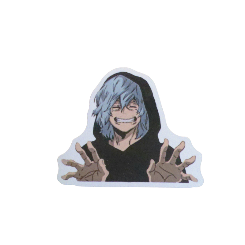 Collection of 100 My Hero Academia anime character stickers featuring popular heroes like Deku, Bakugo, Todoroki, All Might, and other beloved MHA characters, available as individual $1 vinyl stickers