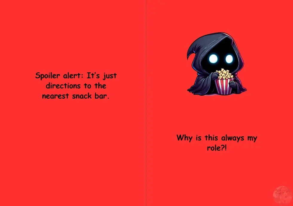 Mysterious Cloaked Stranger – Anime Humor Card | Hilarious Greeting Card for Anime Fans - Goddess Kiss Boutique
