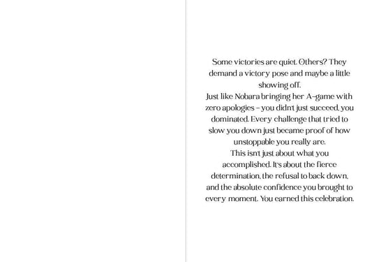 Jujutsu Kaisen Nobara Kugisaki Celebration Card - "Mission Accomplished Flawlessly"