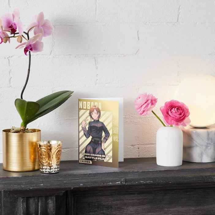 Jujutsu Kaisen Nobara Kugisaki Friendship Card - "Your Chaos is My Battle Plan"