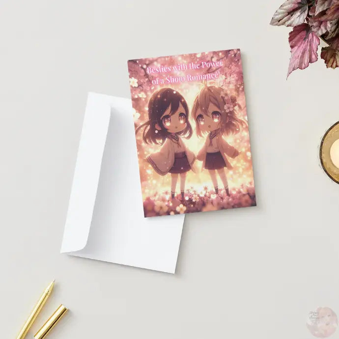 Sparks Like a Shoujo Drama – Anime Friendship Card - Goddess Kiss Boutique
