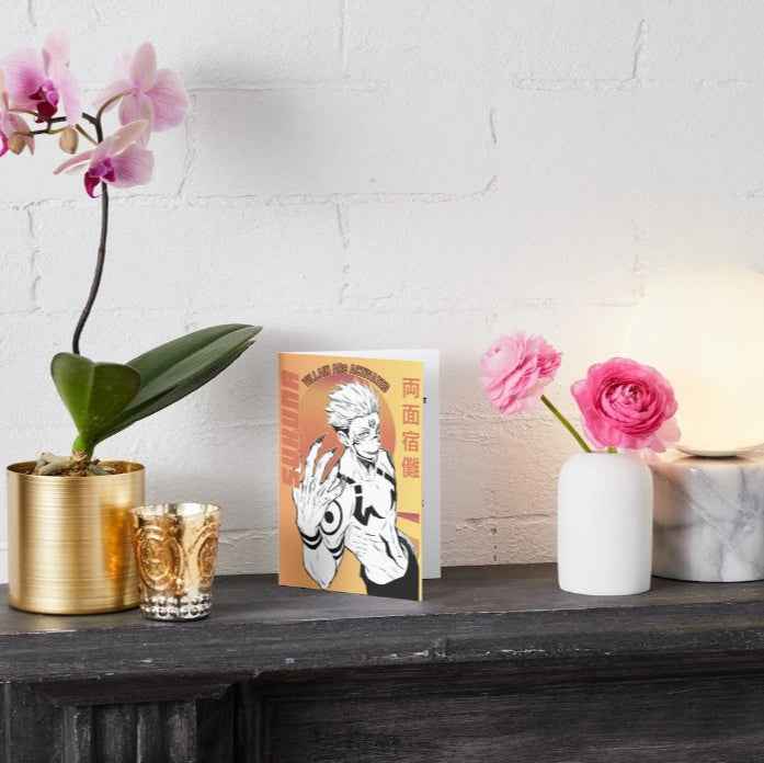 Jujutsu Kaisen Sukuna Ryomen Humor Card - "Villain Mode Activated"