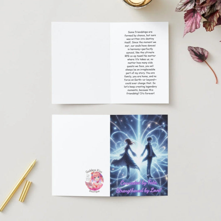 Synced Soul | Linked Lives - Anime Friendship Card - Goddess Kiss Boutique