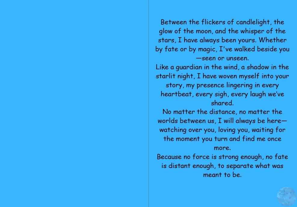 Anime Anniversary Card - Your Guardian Love Design - Protective Angel Romance Card