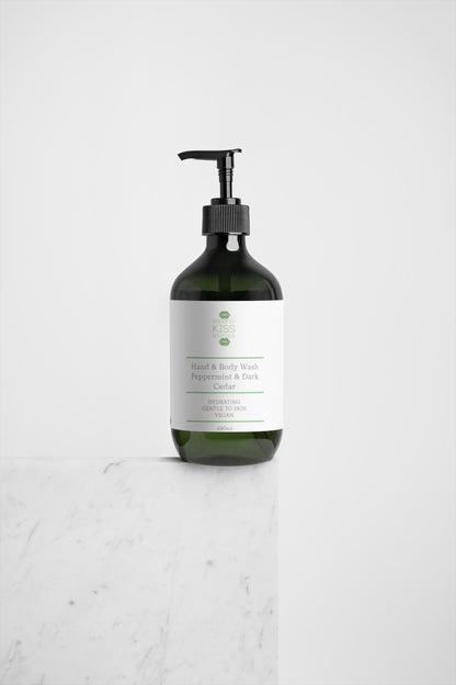 Hand & Body Wash with Peppermint & Dark Cedar | Hydrating Vegan Formula