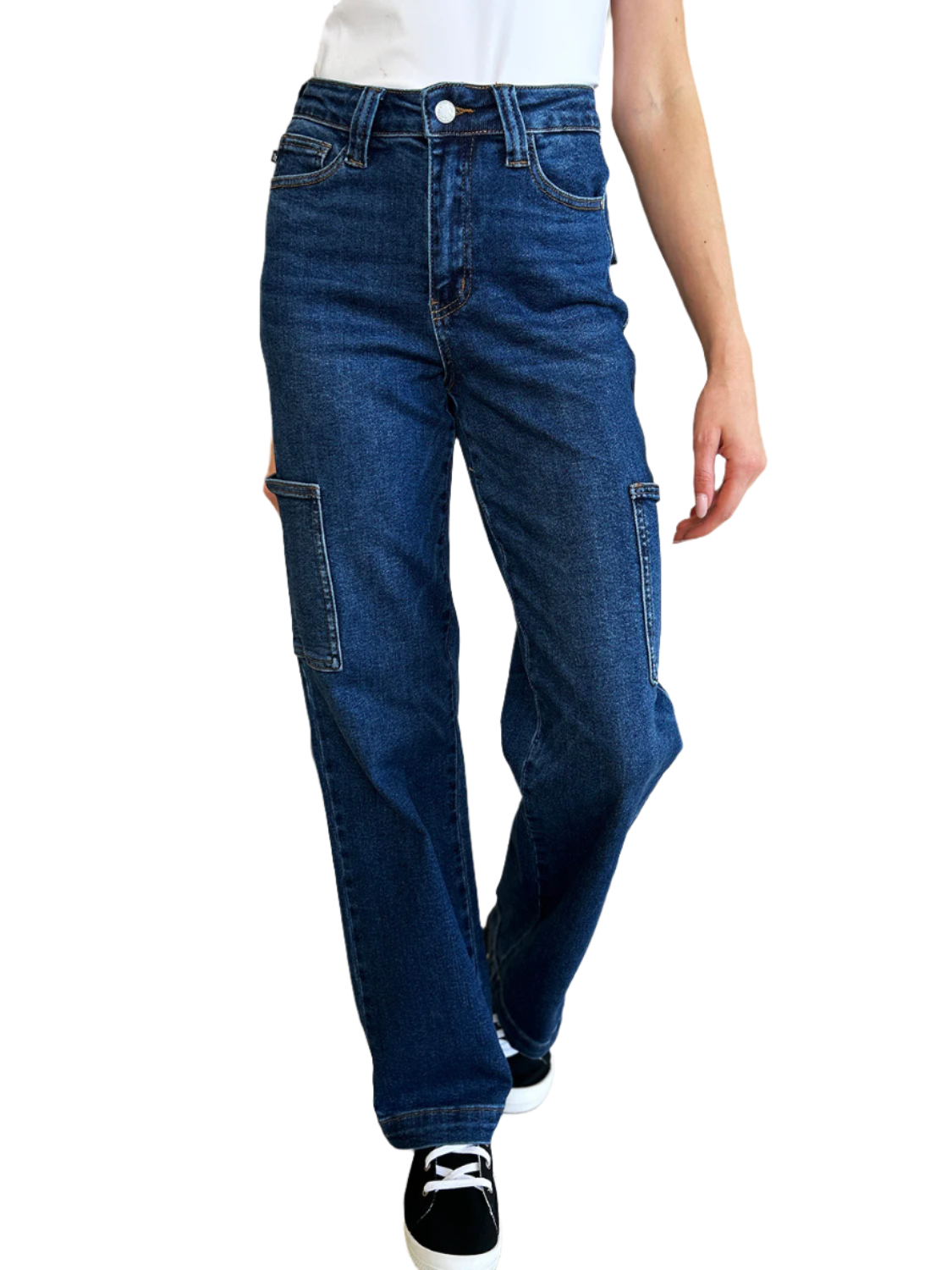 Judy Blue Full Size High Waist Straight Cargo Jeans