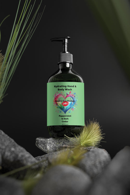 Hand & Body Wash with Peppermint & Dark Cedar | Hydrating Vegan Formula