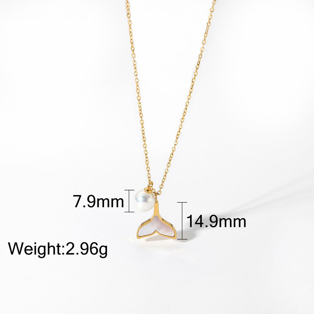 18K Gold Marine-Inspired Seashell Necklace with Seahorse & Conch Accents