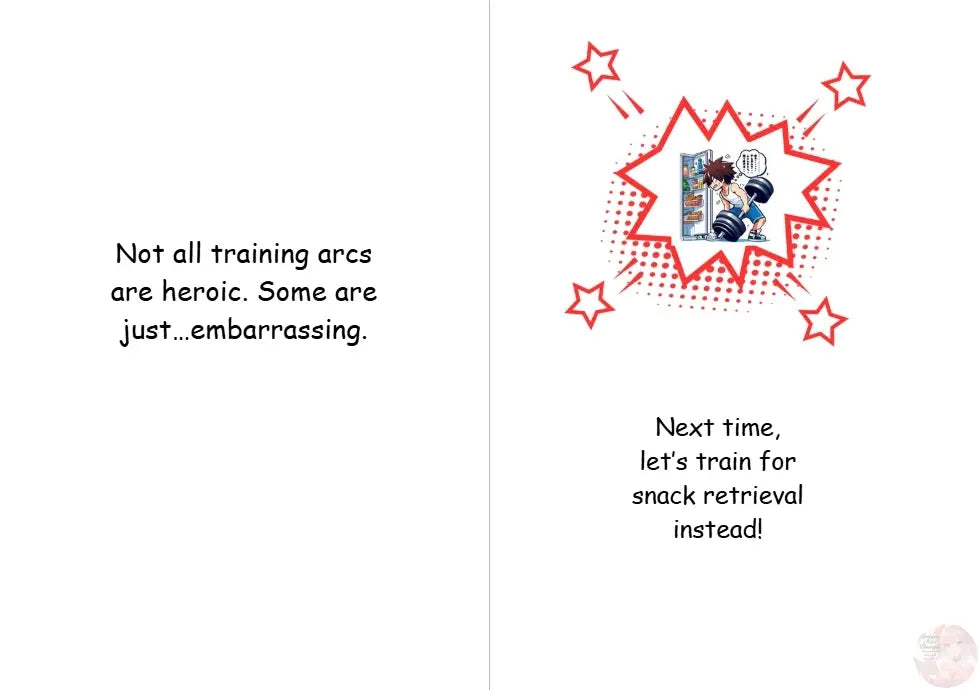 Anime Humor Card – Training Arc Gone Wrong Edition! - Goddess Kiss Boutique