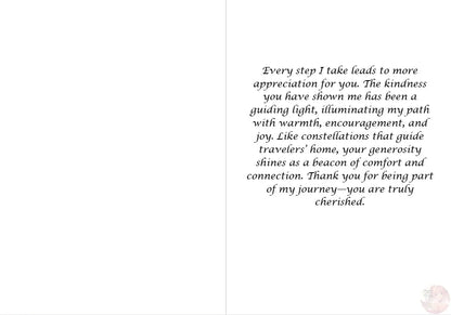 Anime Thank You Card - Glowing Star Path Design - Spiritual Journey Gratitude Card - Goddess Kiss Boutique