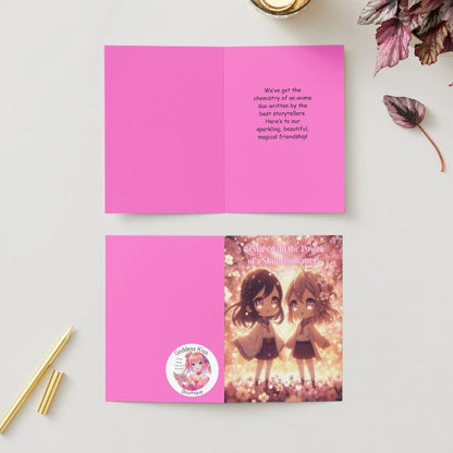 Sparks Like a Shoujo Drama – Anime Friendship Card - Goddess Kiss Boutique