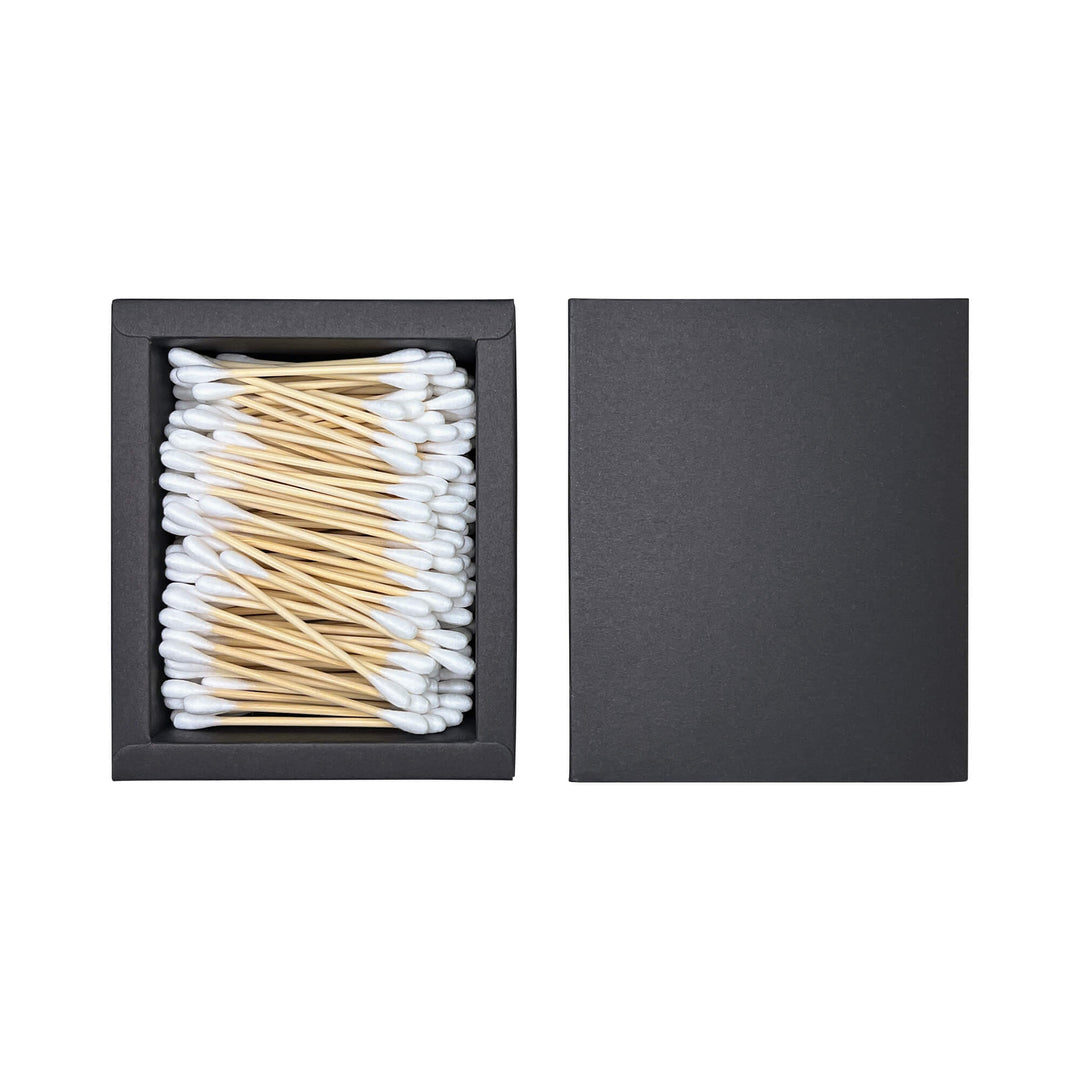 Biodegradable Pure Cotton Swabs with Bamboo Stems - 200 Count