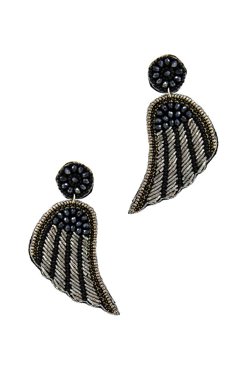 Fashion Wing Patch Drop Earrings in Gold & Silver - Contemporary Design & Premium Quality