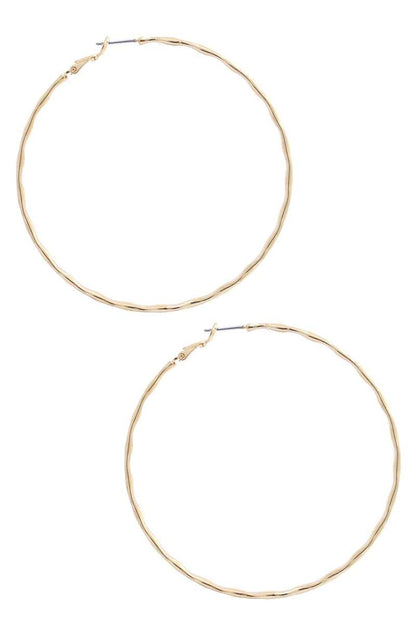 Metal Hoop Earrings Set in Silver or Gold - High-Quality, Comfortable All-Day Wear