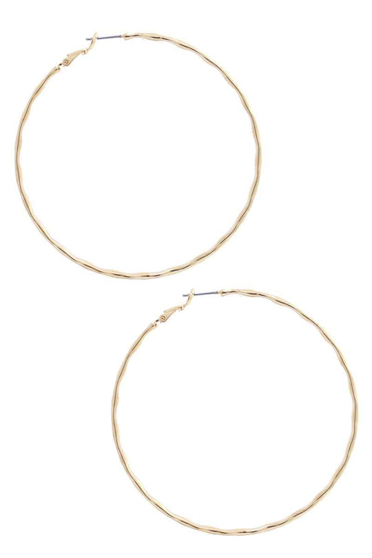 Metal Hoop Earrings Set in Silver or Gold - High-Quality, Comfortable All-Day Wear