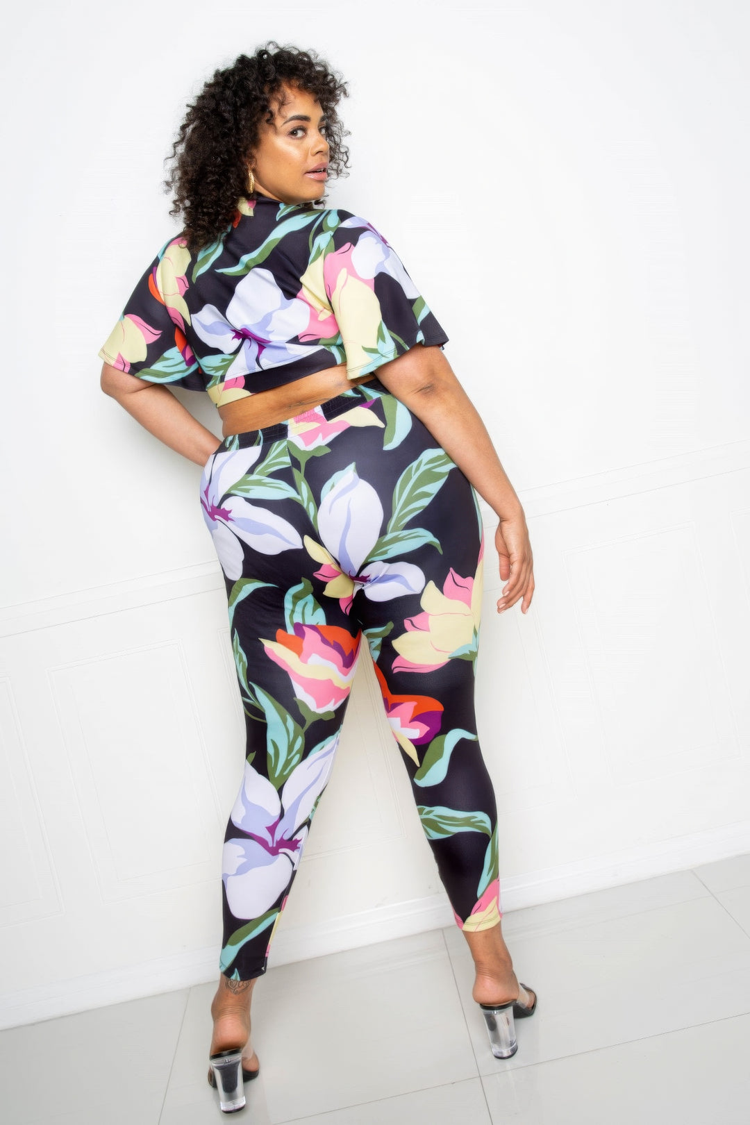 Floral Bliss 2.0 Jogger & Top Set with Comfy Spandex Blend