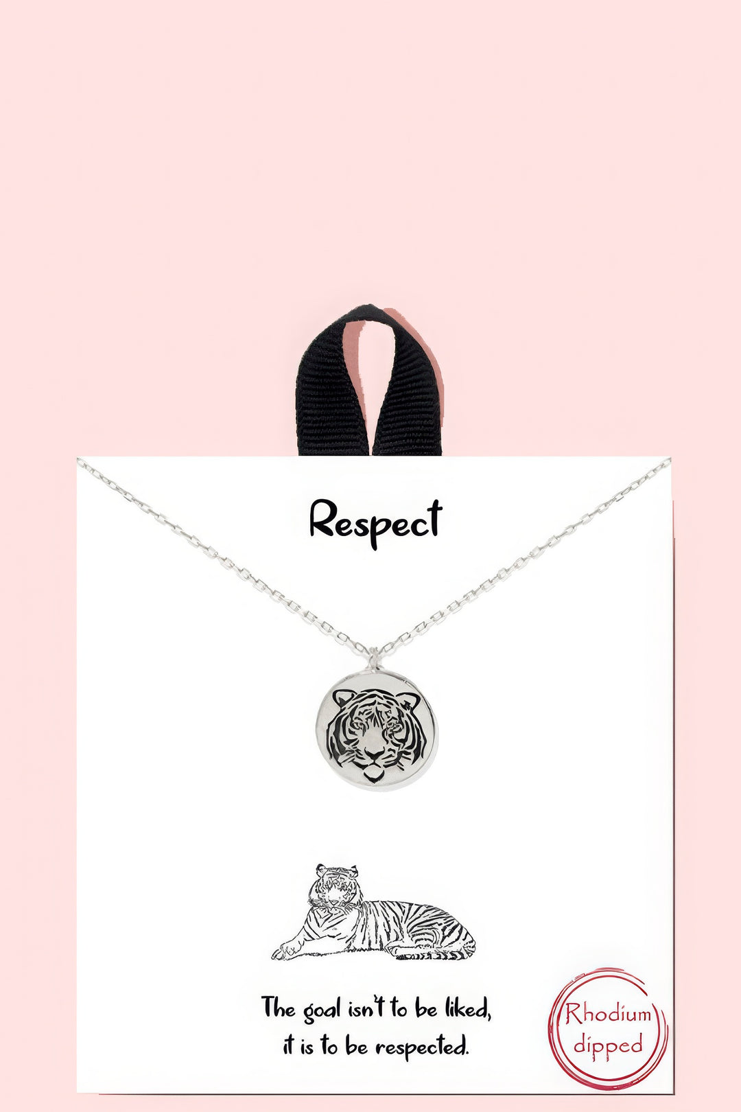 a necklace with a tiger on it