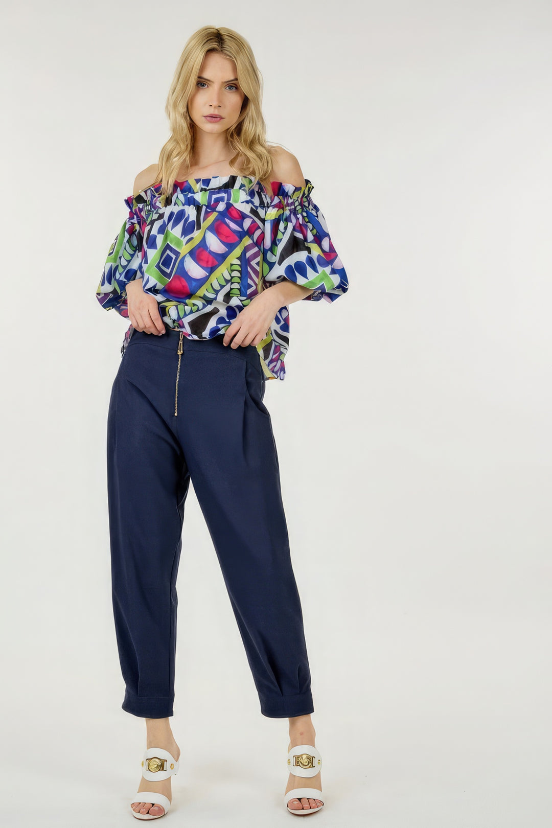 High Waist Skinny Pants: Zipper Front, Denim, Flattering Fit & modern Style