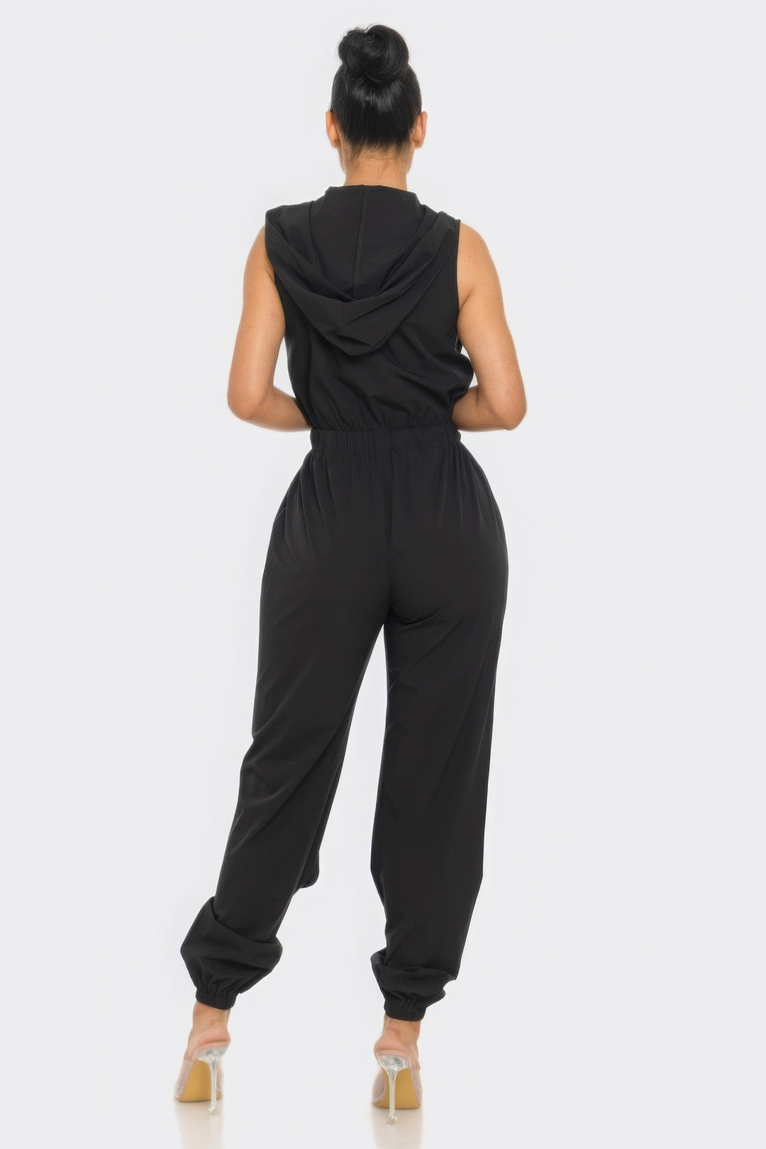 Cargo Jumpsuit with Functional Hoodie & Relaxed Fit Design for Versatile Styling