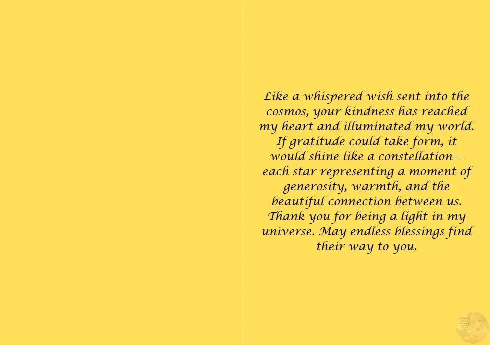 Anime Thank You Card - Celestial Gratitude Design - Magical Appreciation Celebration Card - Goddess Kiss Boutique