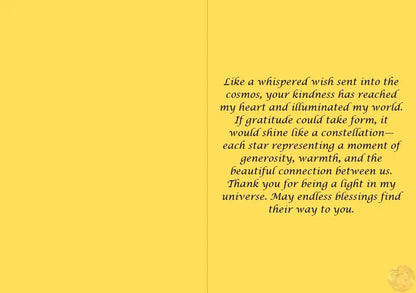 Anime Thank You Card - Celestial Gratitude Design - Magical Appreciation Celebration Card - Goddess Kiss Boutique