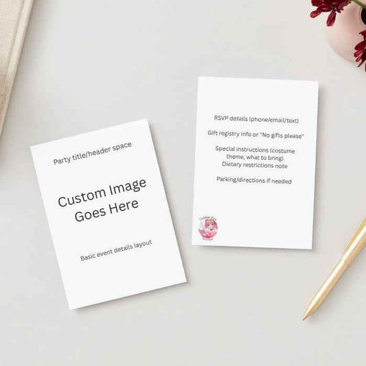 Custom Anime Birthday Invitations - 15 Pack for $25 with Upload or Custom Design