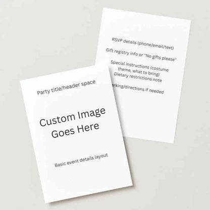 Custom Anime Birthday Invitations - 50 Pack for $50 with Upload or Custom Design