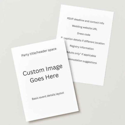 Custom Anime Wedding Invitations - 30 Pack for $35 with Upload or Custom Design