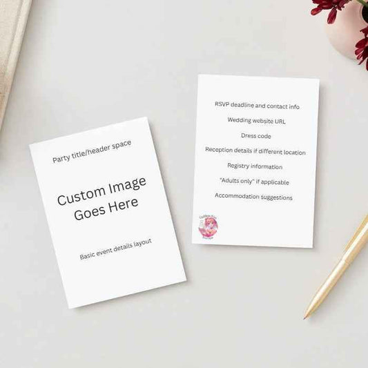 Custom Anime Wedding Invitations - 50 Pack for $50 with Upload or Custom Design